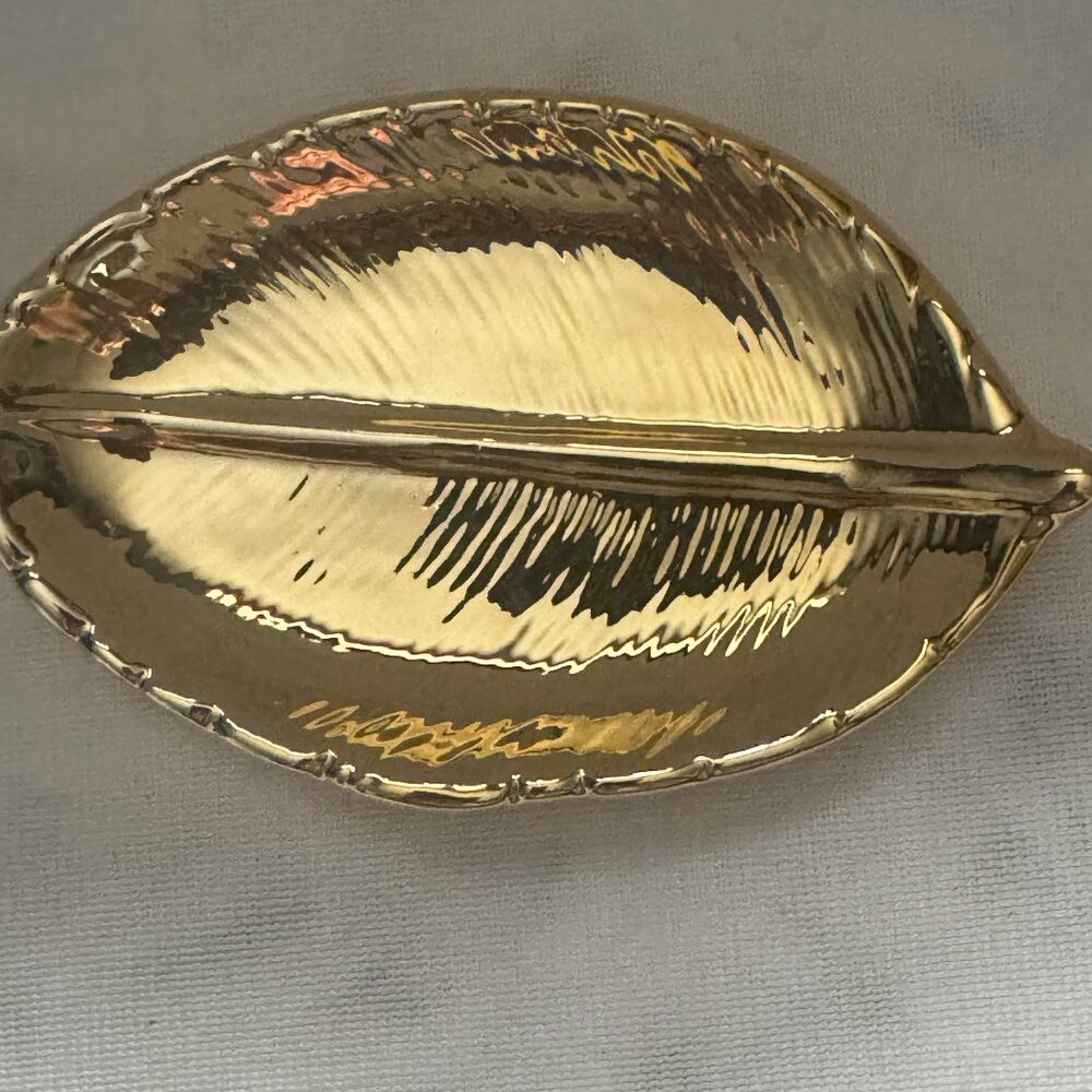 Gold Leaf Soap Dish/Jewelry Tray